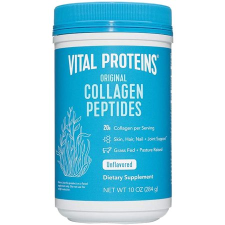 Vital Proteins Collagen Peptides Powder Supplement (Type I, III) for Skin Hair Nail Joint - Hydrolyzed Collagen - Non-GMO - Dairy and Gluten Free - 20g per Serving - Unflavored 10 oz Canister - 767578825847