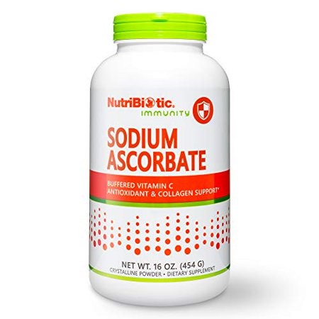 Nutribiotic - Sodium Ascorbate Buffered Vitamin C Powder, 16 oz Vegan, Non Acidic & Easier on Digestion than Ascorbic Acid Essential Immune Support & Antioxidant Supplement Gluten & GMO Free - 767644766418