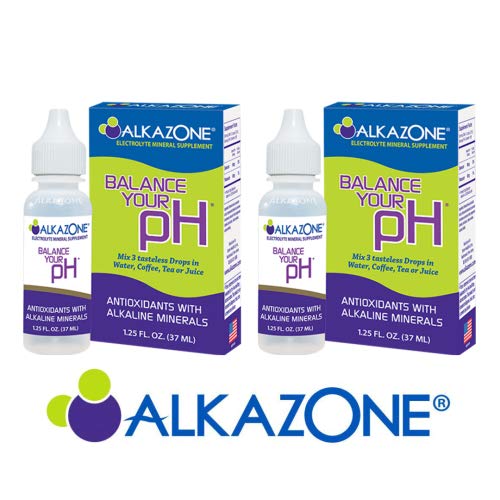 ALKAZONE Balance Your pH Antioxidants Alkaline Mineral Booster & Supplements (2 Packs) (Detox Small Drinks) - 767674326309