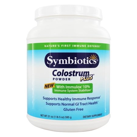 Symbiotics Colostrum Plus Powder Supplement for Immunity Support, 21 Ounces (595 g) (B000BREOR2) - 767674578043