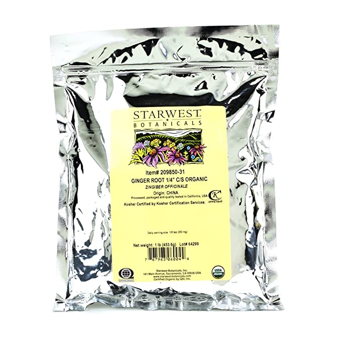  Starwest Botanicals Organic Ginger Root 1/4