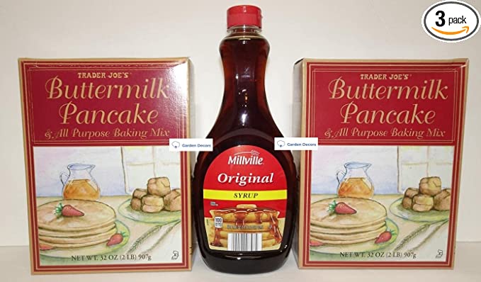  Millville Original Syrup & Trader Joe's Buttermilk Pancake & All Purpose Baking Mix (3 Items)  - 768479909834
