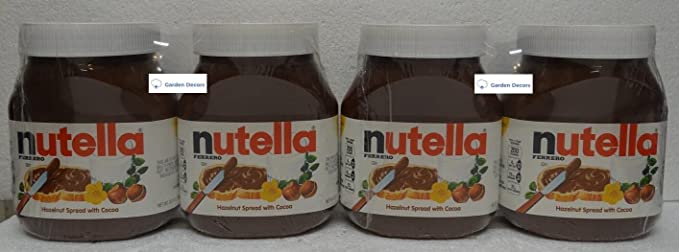 Nutella Ferrero Chocolate Hazelnut Spread 26.5oz 750g (Four Packs) - 768481595872