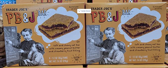 Trader Joe’s PB & J Bar Gluten Free 7.4oz 210g (Two Boxes) - 768481598392