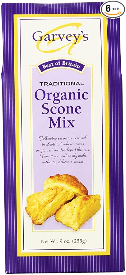  Garvey's Organic Traditional Scone Mix 9-Ounce Boxes (Pack of 6)  - 768488100291