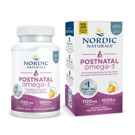 Nordic Naturals Postnatal Omega-3 Softgels 1120 Mg Positive Mood 60 Ct - 768990017582