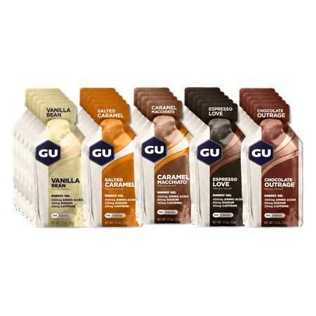 GU Energy Original Sports Nutrition Energy Gel, 24-Count, Assorted Indulgent Flavors (B06XC7CHB4) - 769493102430