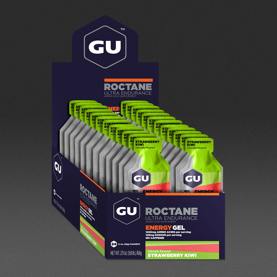 GU Energy Roctane Ultra Endurance Energy Gel, 24-Count, Strawberry Kiwi (B00DKFGFQK) - 769493205094