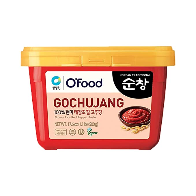  Chung Jung One Hot Pepper Paste Gold (Gochujang), Korean Traditional Sunchang Brown Rice Red Pepper Paste, No Corn Syrup 2.2lb, Medium Hot (1kg)  - 769923956947