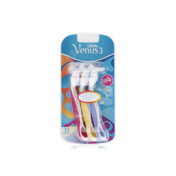 Gillette Venus 3 disposable razor x3 - Waitrose UAE & Partners - 7702018018116