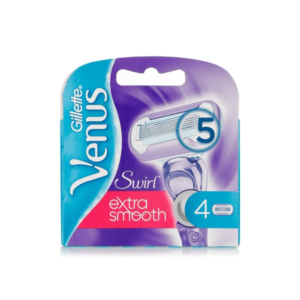 Gillette Venus Swirl extra smooth razor blade refills x4 - Waitrose UAE & Partners - 7702018401178