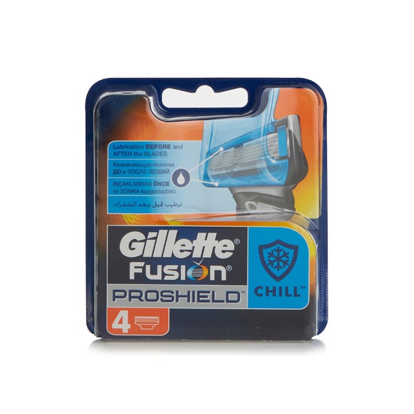 Gillette Fusion Proshield Chill men's razor blades 4pcs - Waitrose UAE & Partners - 7702018412518