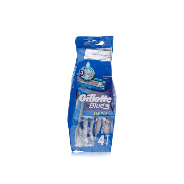 Gillette Blue3 Cool disposable razors x4 - Waitrose UAE & Partners - 7702018429646