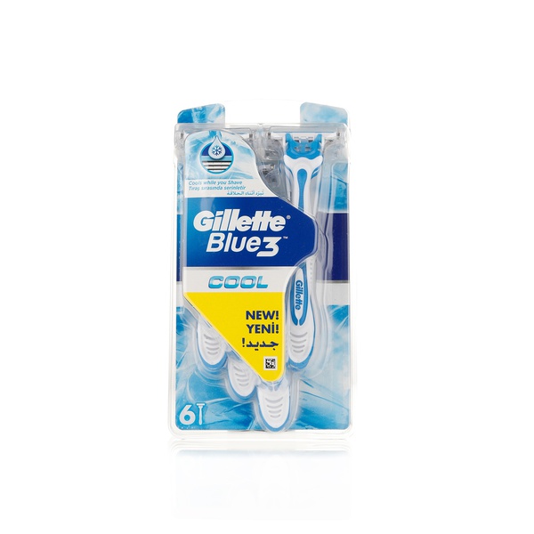 Gillette blue 3 cool razors x6 - Waitrose UAE & Partners - 7702018457281