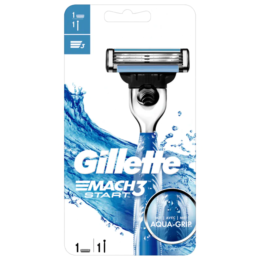 Gillette Rasierer Mach 3 Start mit Aqua-Grip 1 Stück - 7702018460373