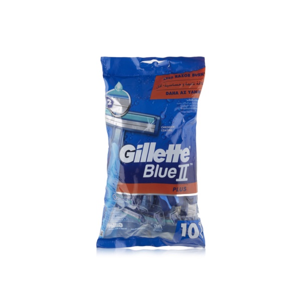 Gillette blue 2 plus x10 - Waitrose UAE & Partners - 7702018468447