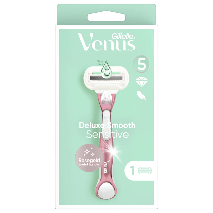Gillette Venus Deluxe Smooth Sensitive Rasierer Rosegold 1 Stück - 7702018571512