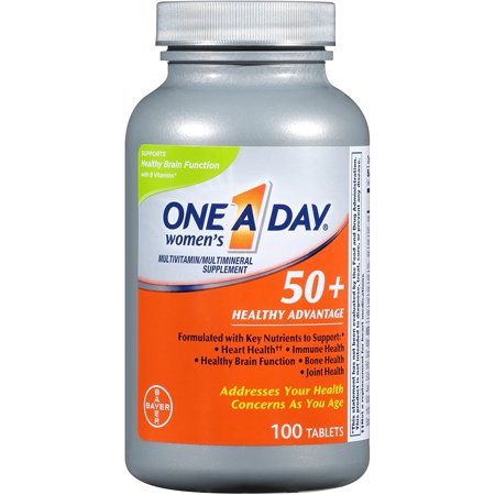 One A Day Women’s 50+ Multivitamins, Supplement with Vitamin A, Vitamin C, Vitamin D, Vitamin E and Zinc for Immune Health Support*, Calcium & more, 100 count (B01AFQJRN4) - 772195204814