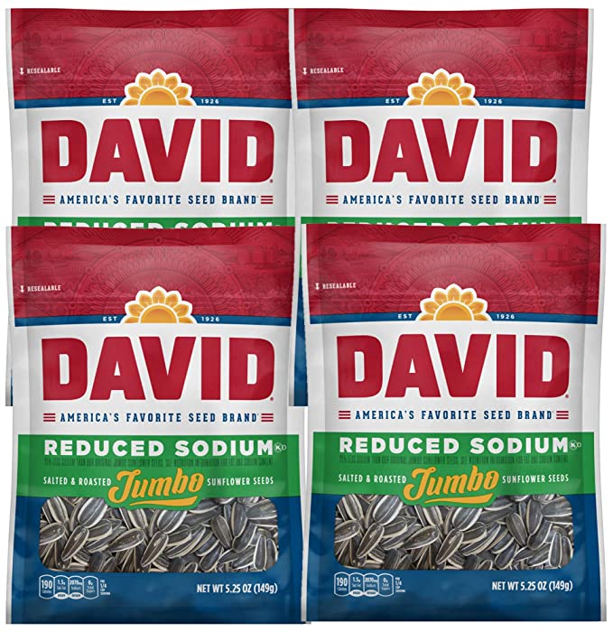  Jumbo Reduced Sodium Sunflower Seeds (4 Pack) 5.25 oz each  - 773821754413