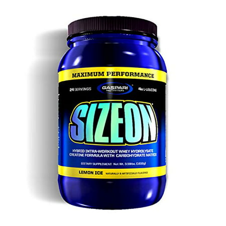 Gaspari Nutrition - SizeOn - The Ultimate Hybrid Intra-Workout Amino Acid & Creatine Formula Increased Muscle Volume & Muscle Recovery - 3.59 Pound (Lemon Ice) - 776115156863