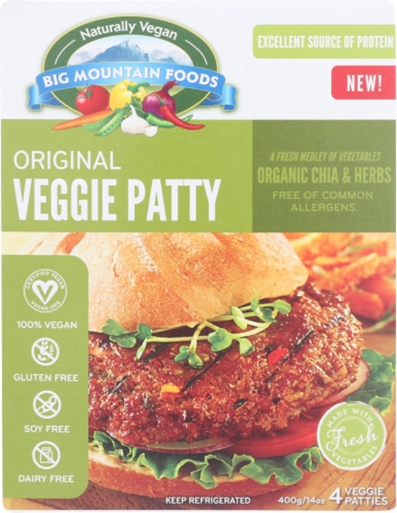 BIG MOUNTAIN FOODS: Original Veggie Patty, 14 oz - 0777744000015