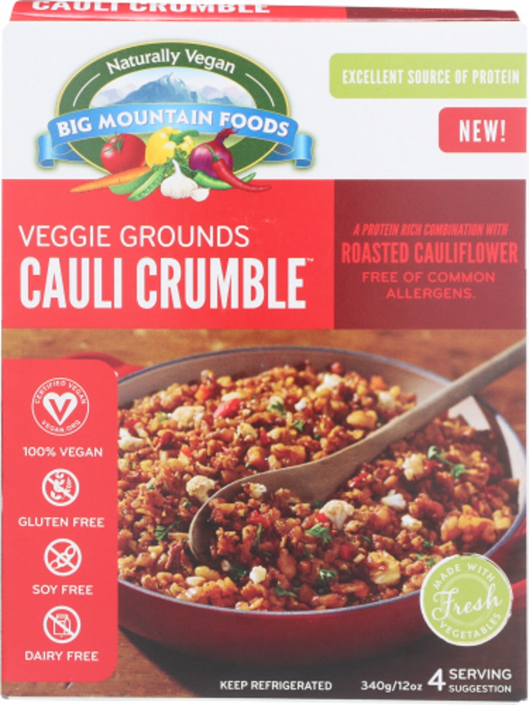 BIG MOUNTAIN FOODS: Veggie Grounds Cauli Crumble, 12 oz - 0777744000046