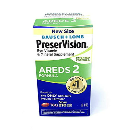 PreserVision AREDS 2 Eye Vitamin & Mineral Supplement (210 ct) with Lutein and Zeaxanthin Soft Gels - 778024903798