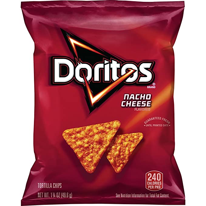  Doritos Nacho Cheese Flavored Tortilla Chips, 1.75 Ounce (Pack of 64) - 778894410778