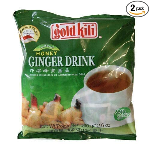  Ginger Drink Gold Kili 40 Sachets Packed in 2 Bags, 12.6 oz (With Honey)  - 778894559163