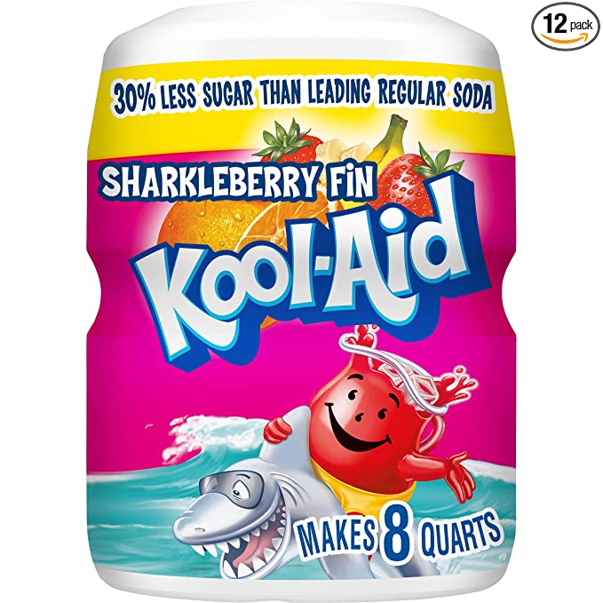 Kool-Aid Caffeine Free Strawberry Orange Punch Sweetened Powdered Drink Mix 12 Count 19 oz Canisters  - 778894778793