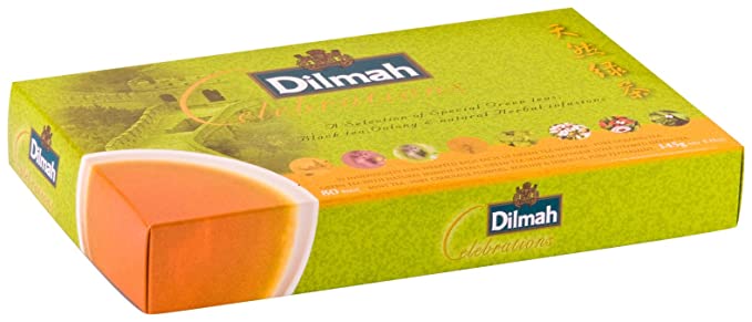  Dilmah Celebrations Green Teas, 80-Count Gift Package  - 780658128836