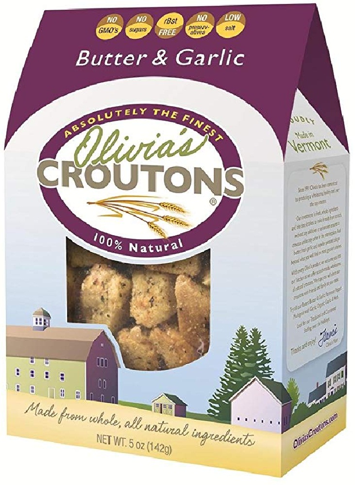 OLIVIAS CROUTONS: Butter & Garlic Crouton, 5 oz - 0780982001003