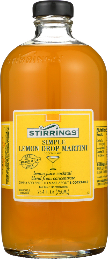 STIRRINGS: Lemon Drop Martini Mix, 750 ml - 0780999003717