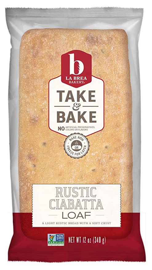 La Brea Bakery Take & Bake Rustic Ciabatta Loaf, 12 oz (Frozen)  - 781421170045