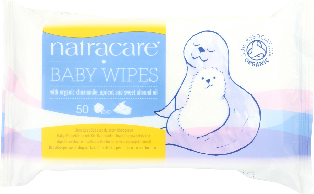 NATRACARE: Organic Baby Wipes, 50 pc - 0782126200112