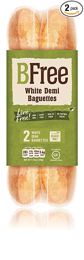  BFree Foods Bake at Home Gluten Free Baguettes -bread – Par Baked Baguettes - 2 Per Pack, 7.76 Ounce  - 782150724950