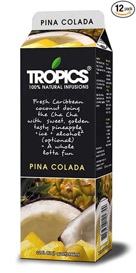  Tropics Pina Colada Drink Mix, 32 Ounce -- 12 per case.  - 782308012748