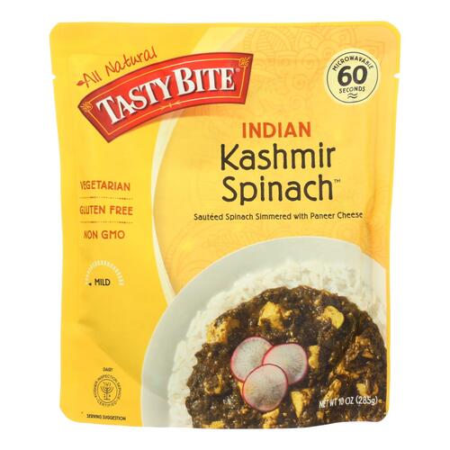 Tasty Bite Entrees - Indian Cuisine - Kashmir Spinach - 10 Oz - Case Of 6 - 782733000037