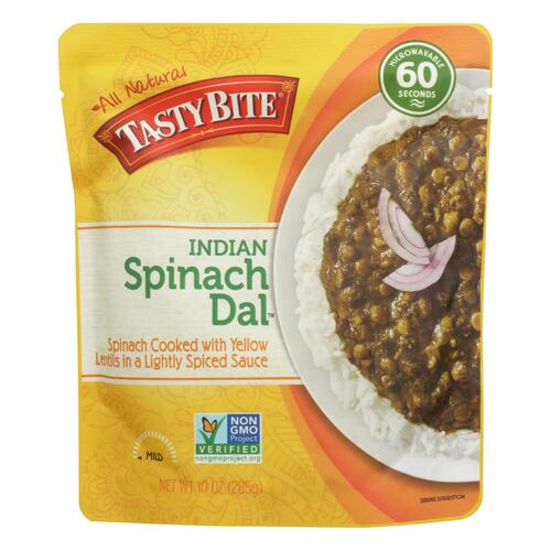 Tasty Bite Entree - Indian Cuisine - Spinach Dal - Indian - 10 Oz - Case Of 6 - 782733000204