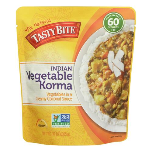 Tasty Bite Entree - Indian Cuisine - Vegetable Korma - 10 Oz - Case Of 6 - 782733000259