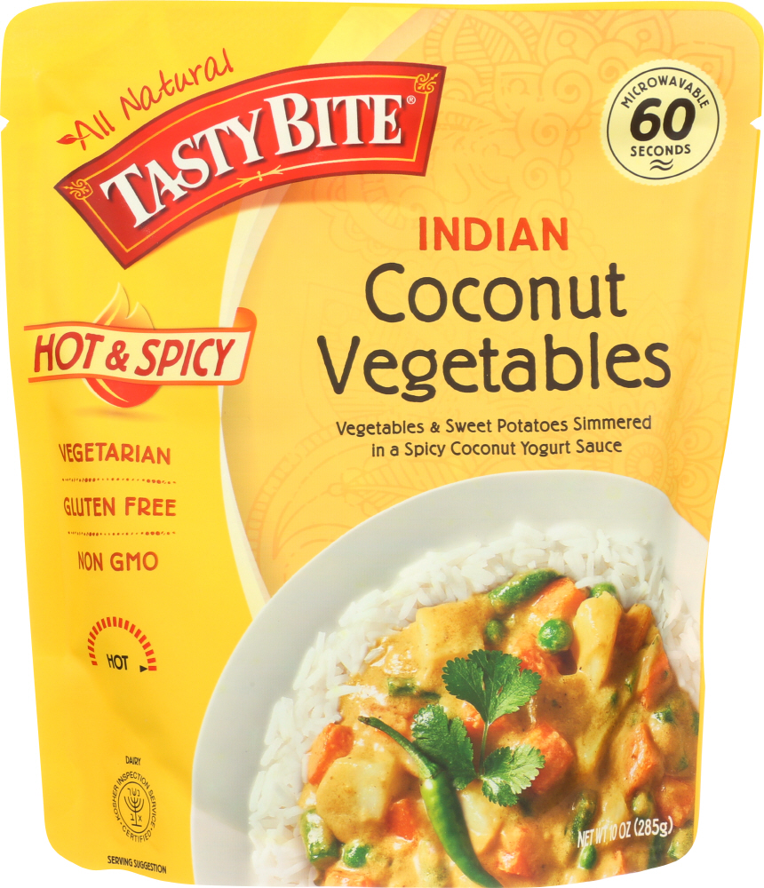 Tasty Bite Heat & Eat Indian Cuisine Entr?e - Hot & Spicy Coconut Vegetables - Case Of 6 - 10 Oz - 0782733000365