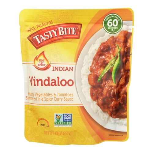 Tasty Bite Heat & Eat Indian Cuisine Entr?e - Hot & Spicy Vindaloo - Case Of 6 - 10 Oz - 782733000372