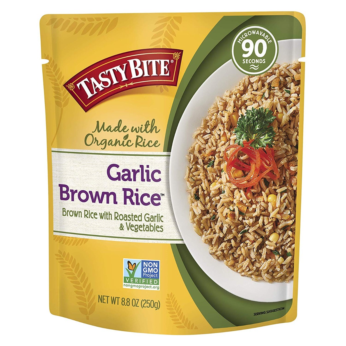 Tasty Bite Rice - Garlic Brown - 8.8 Oz - Case Of 6 - 0782733012177
