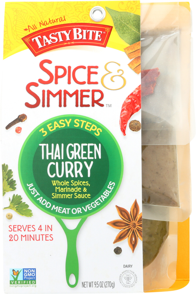 TASTY BITE: Spice & Simmer Thai Green Curry, 9.52 oz - 0782733013570