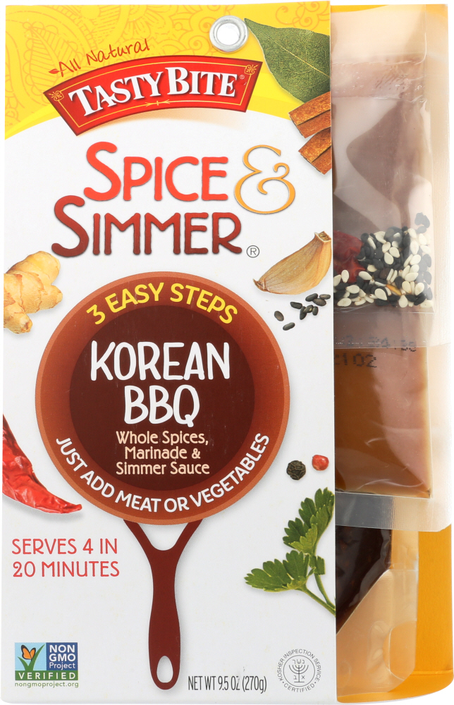TASTY BITE: Spice & Simmer Korean Bbq Sauce, 9.5 oz - 0782733013587
