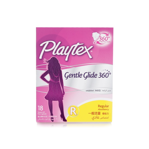 Playtex simply gentle glide regular tampons x18 - Waitrose UAE & Partners - 78300015567