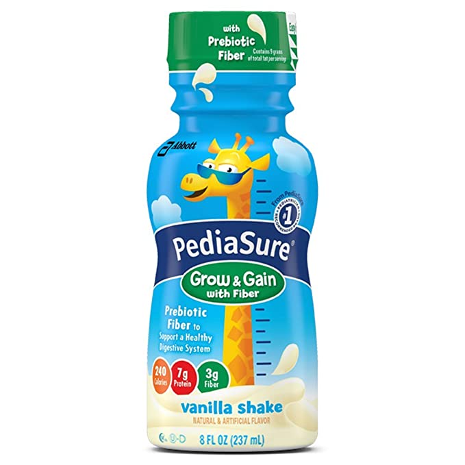  Pediasure Grow & Gain with Fiber Nutrition Shake For Kids, Vanilla, 8 fl oz  - 784008627611