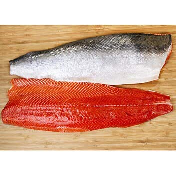  Wild Caught Alaskan Sockeye Salmon Fish 10 lbs 6-7 x 1-2 lbs. Fillets Pin Bones Removed, Skin On  - 784228210365