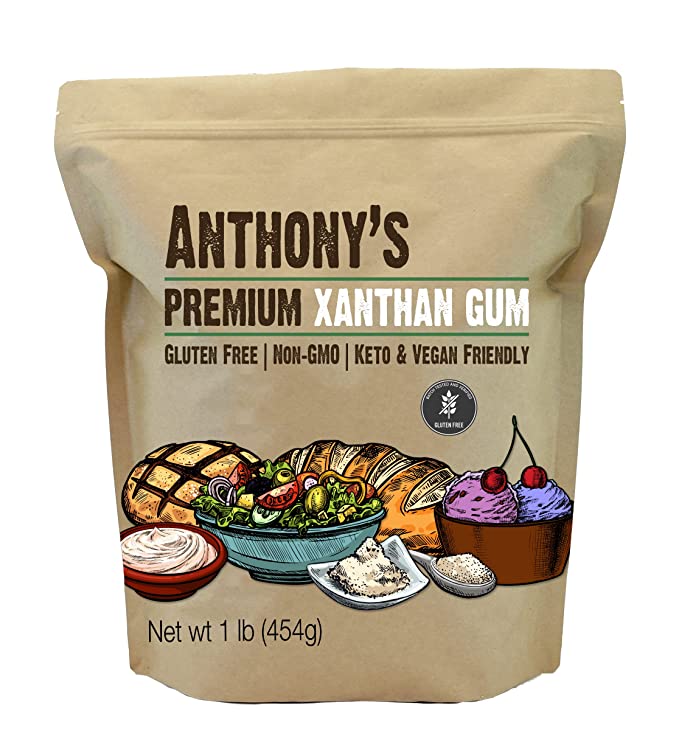  Anthony's Xanthan Gum, 1 lb, Batch Tested Gluten Free, Keto Friendly, Product of USA  - 784672647311