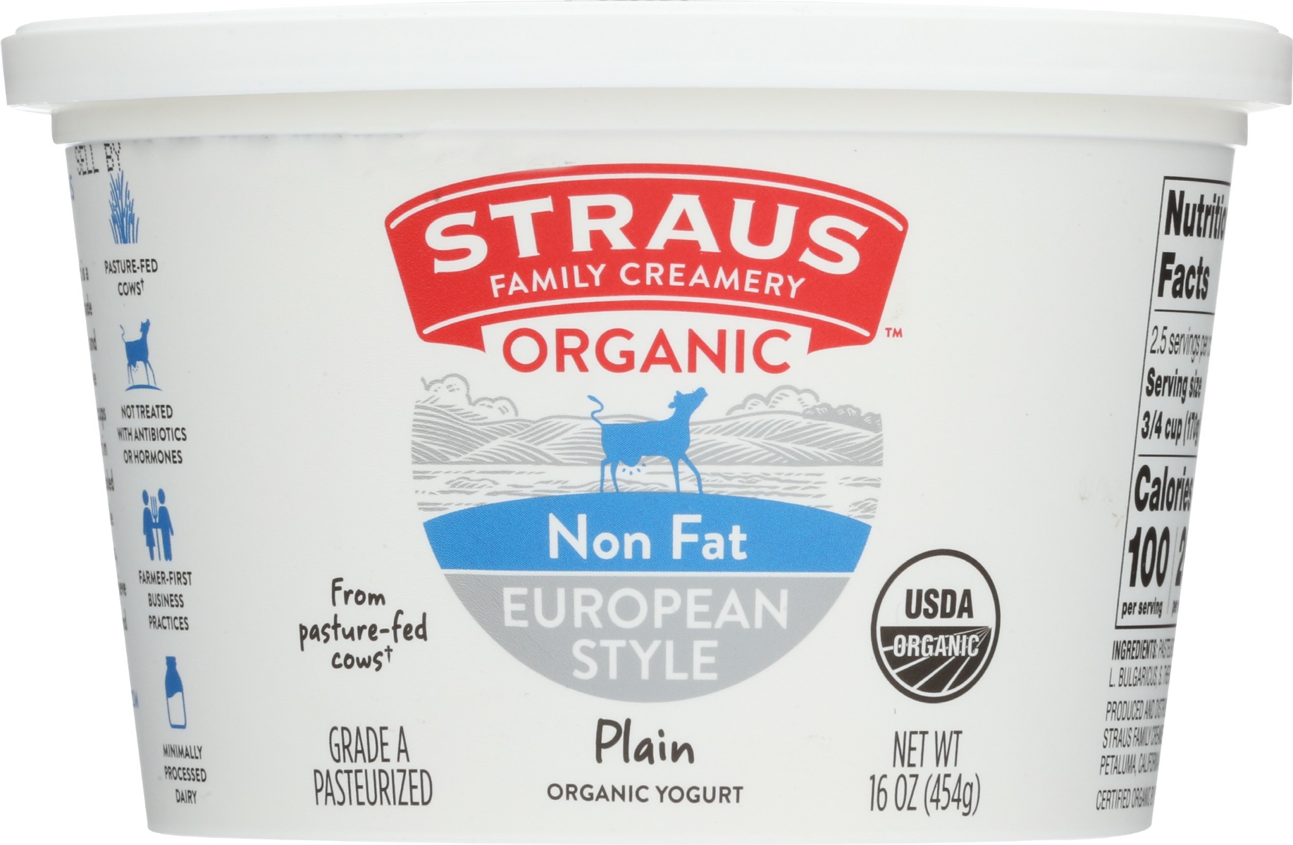 Plain Non Fat European Style Yogurt, Plain - 784830000712